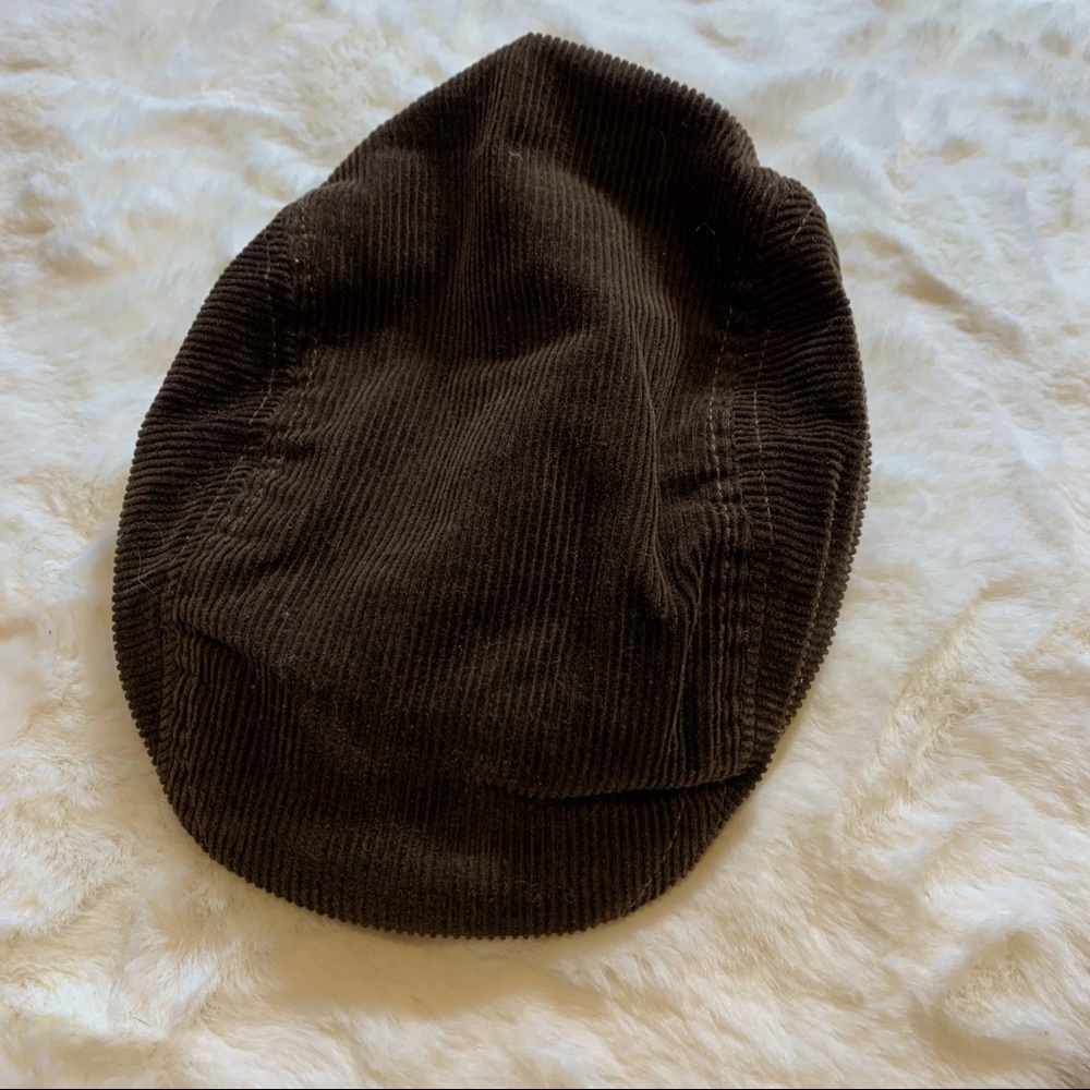 Please Mum Brown Corduroy Baby Boys Fedora Hat Size 18Months-2T
